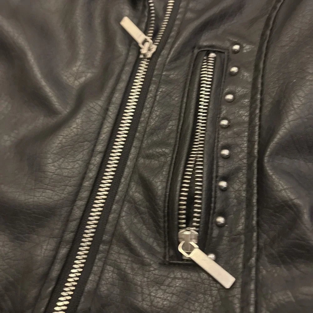 Yoki Faux Leather Zipper Jacket Girls Large 12-14‎ Motorcycle Moto